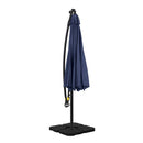 Instahut Outdoor Umbrella 3M Cantilever Beach LED w/Base Garden Shade Patio Navy - RnR Galore