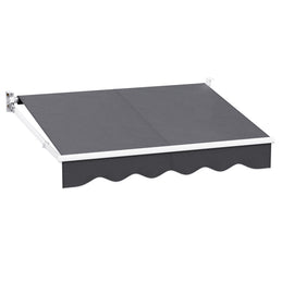 Instahut Retractable Folding Arm Awning Manual Sunshade 2Mx1.5M Grey - RnR Galore