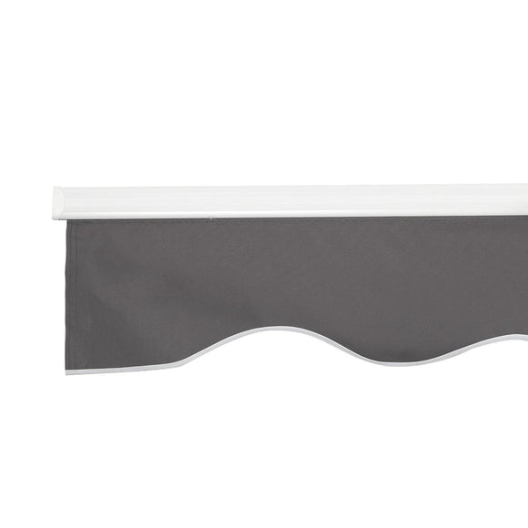 Instahut Retractable Folding Arm Awning Manual Sunshade 2Mx1.5M Grey - RnR Galore