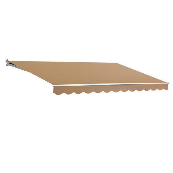 Instahut Retractable Folding Arm Awning Motorised Remoter Sunshade 2.5Mx2M Beige - RnR Galore