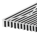 Instahut Retractable Folding Arm Awning Motorised Sunshade 3Mx2.5M Grey White - RnR Galore