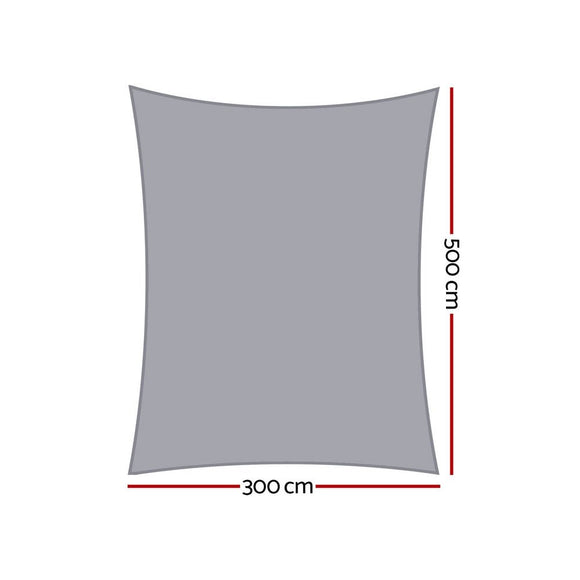 Instahut Waterproof Shade Sail Shade cloth 220GSM Canopy 3x5m - RnR Galore