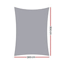 Instahut Waterproof Shade Sail Shade cloth Canopy 220GSM 3x8m - RnR Galore