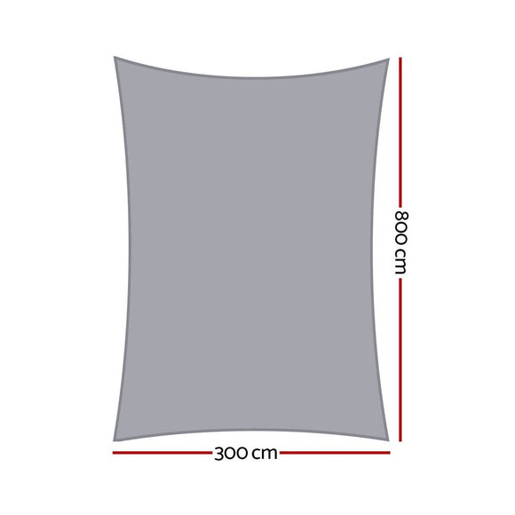 Instahut Waterproof Shade Sail Shade cloth Canopy 220GSM 3x8m - RnR Galore