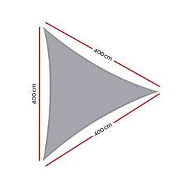 Instahut Waterproof Shade Sail Shade cloth Triangle Canopy 220GSM 4x4x4m - RnR Galore