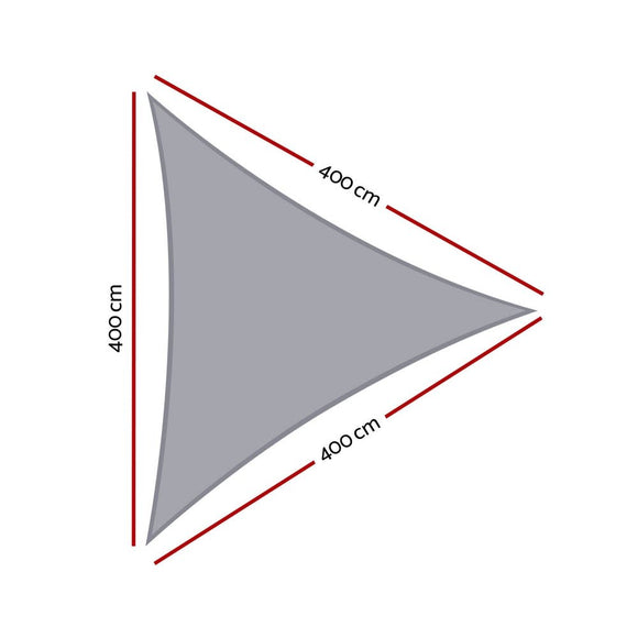 Instahut Waterproof Shade Sail Shade cloth Triangle Canopy 220GSM 4x4x4m - RnR Galore