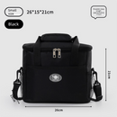 Insulated Lunch Bag Thermal Cooler Tote with Adjustable Shoulder Strap Waterproof Lining for Work School & Picnics Black Small - RnR Galore