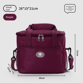 Insulated Lunch Bag Thermal Cooler Tote with Adjustable Shoulder Strap Waterproof Lining for Work School & Picnics Purple Small - RnR Galore