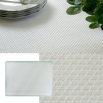 Invitation Prestige Cotton Rich Jacquard Off White Table Cloth 220 x 220 cm - RnR Galore