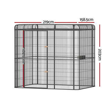 i.Pet Bird Cage Large Walk - in Aviary Budgie Perch Cage Parrot Pet Huge 203cm - RnR Galore
