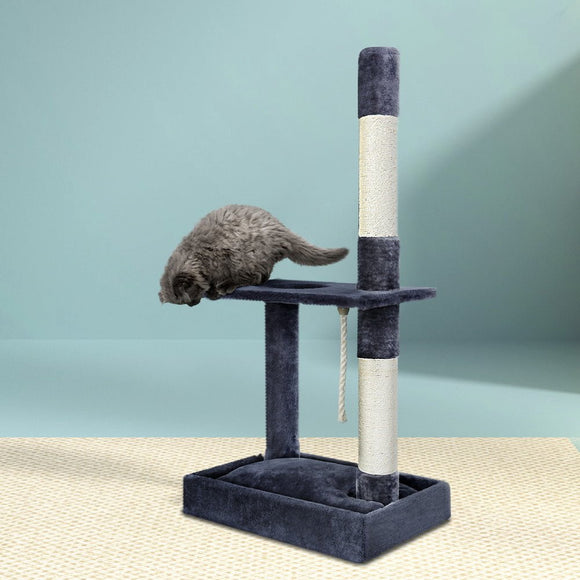 i.Pet Cat Tree 102cm Scratching Post Tower Scratcher Condo House Board Grey - RnR Galore