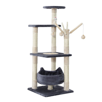 i.Pet Cat Tree 110cm Tower Scratching Post Scratcher Wood Condo House Bed Toys - RnR Galore