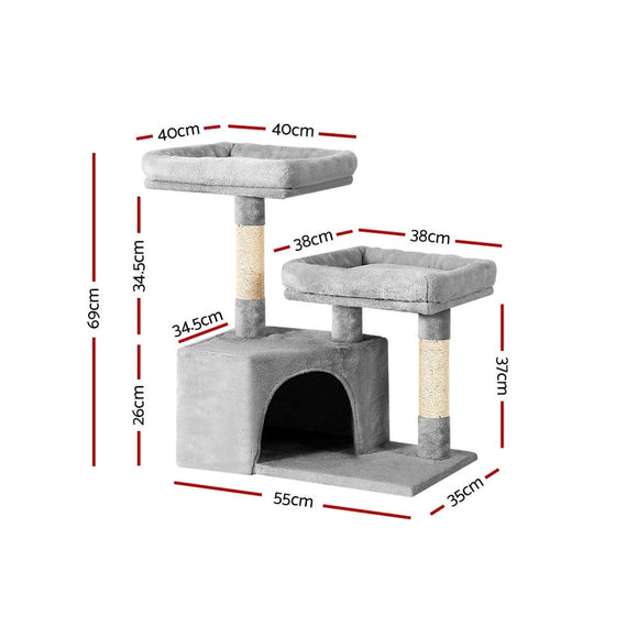 i.Pet Cat Tree 69cm Scratching Post Tower Scratcher Wood Condo House Bed Trees - RnR Galore