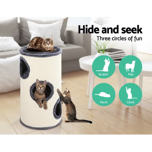 i.Pet Cat Tree 70cm Scratching Post Tower Scratcher Trees Wood Condo House Toys - RnR Galore