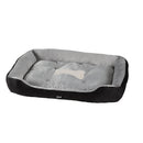 i.Pet Pet Bed Dog Cat Calming Soft Sleeping Comfy Plush Mat Cave Washable Black - RnR Galore