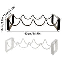 Iron Wine Rack Bottle Holder Metal Display Stand Tabletop Decorative Storage - Brown - RnR Galore