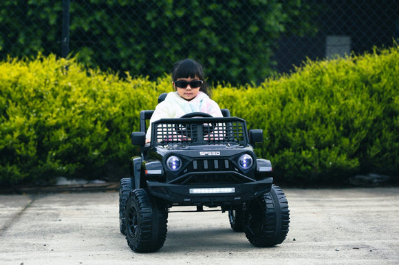 Jeep Inspired Remote Controlled Ride - on Electric Car (Black) - RnR Galore
