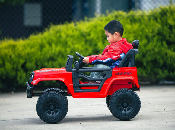 Jeep Inspired Remote Controlled Ride - on Electric Car (Red) - RnR Galore