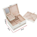 Jewellery Storage Box Girls Rings Necklaces Display Organiser Storage Case - RnR Galore