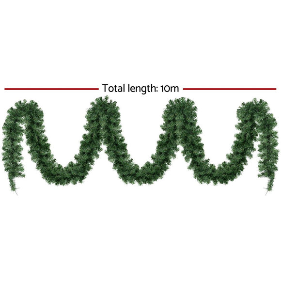 Jingle Jollys 10M Christmas Garland LED Lights Party Xmas Decorations 700 TIPS - RnR Galore