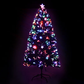 Jingle Jollys 1.5m Christmas Tree Optic Fibre LED Xmas tree Multi Colour - RnR Galore