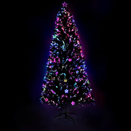 Jingle Jollys 1.8m Christmas Tree Optic Fibre LED Xmas tree Multi Colour - RnR Galore