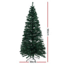 Jingle Jollys 1.8m Christmas Tree Optic Fibre LED Xmas tree Warm White - RnR Galore