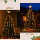 Jingle Jollys 2.5M Christmas Lights Waterfall String Light 300 LED Star Topper - RnR Galore