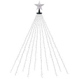 Jingle Jollys 2.5M Christmas Lights Waterfall String Light 300 LED Star Topper - RnR Galore