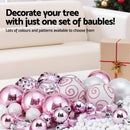 Jingle Jollys 33pcs Christmas Tree Decorations Set Baubles Ornaments Party Pink - RnR Galore