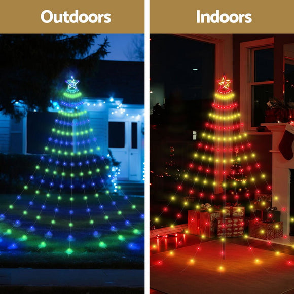 Jingle Jollys 3.8M Christmas Lights Waterfall String Light 340 LED - RnR Galore