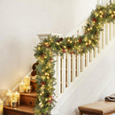 Jingle Jollys 3M Christmas Garland Pre - lit LED with Pine Cones Xmas Decor Green - RnR Galore