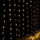 Jingle Jollys 3X3M Christmas Lights Curtain String Light 300 LED Warm White - RnR Galore