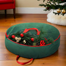 Jingle Jollys Christmas Garland Wreath Storage Bag Baubles Ornaments Container - RnR Galore