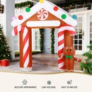 Jingle Jollys Christmas Inflatable Archwary Ginger 2.8M Illuminated Decorations - RnR Galore