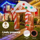 Jingle Jollys Christmas Inflatable Archwary Ginger 2.8M Illuminated Decorations - RnR Galore