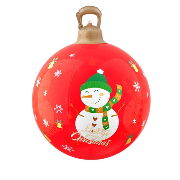 Jingle Jollys Christmas Inflatable Ball 60cm Illuminated Led Snowman Xmas Decor - RnR Galore