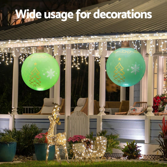 Jingle Jollys Christmas Inflatable Ball 60cm Led Illuminated Xmas Decoration - RnR Galore
