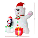 Jingle Jollys Christmas Inflatable Bear 1.8M Height LED Outdoor Decorations Illuminated - RnR Galore