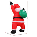 Jingle Jollys Christmas Inflatable Santa Climbing LED Illuminated Decorations 1.9M - RnR Galore
