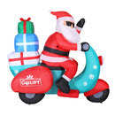 Jingle Jollys Christmas Inflatable Santa Motorbike LED Illuminated Decorations - RnR Galore