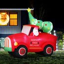 Jingle Jollys Christmas Inflatable Santa Truck 1.6M Height LED Decorations Illuminated - RnR Galore