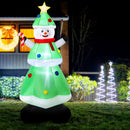 Jingle Jollys Christmas Inflatable Snowman Tree 2.75M Height LED Decorations Illuminated - RnR Galore