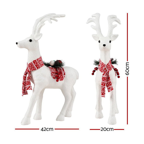 Jingle Jollys Christmas Reindeer 60cm Glitter Deer Ornaments Party Decorations - RnR Galore