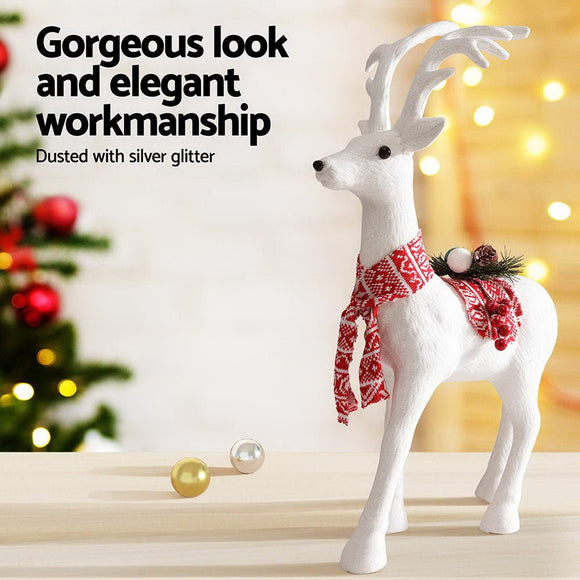 Jingle Jollys Christmas Reindeer 60cm Glitter Deer Ornaments Party Decorations - RnR Galore