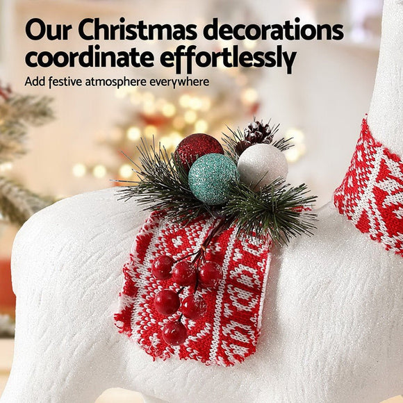 Jingle Jollys Christmas Reindeer 60cm Glitter Deer Ornaments Party Decorations - RnR Galore