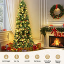 Jingle Jollys Christmas Tree 1.8M LED Xmas Tree Party Decorations Red Barries - RnR Galore