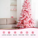 Jingle Jollys Christmas Tree 1.8m Pink Xmas Tree Snowy Party Decor 810 Tips - RnR Galore