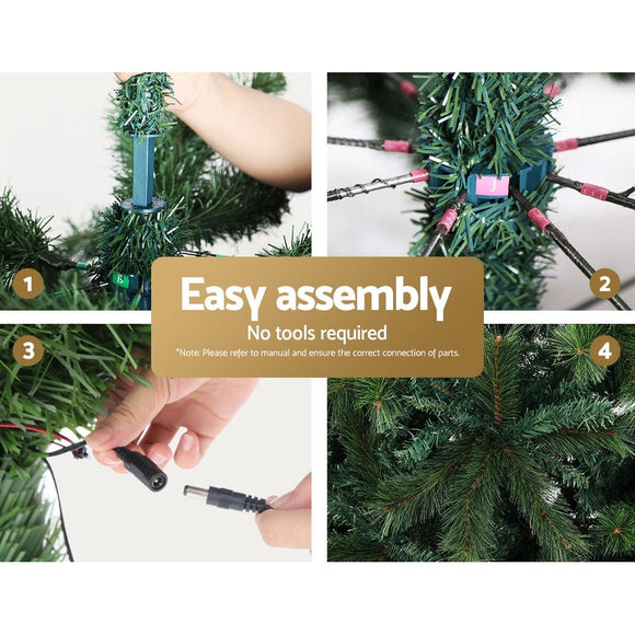 Jingle Jollys Christmas Tree 1.8M Xmas Tree Decorations 1980 LEDs 8 Light Mode - RnR Galore