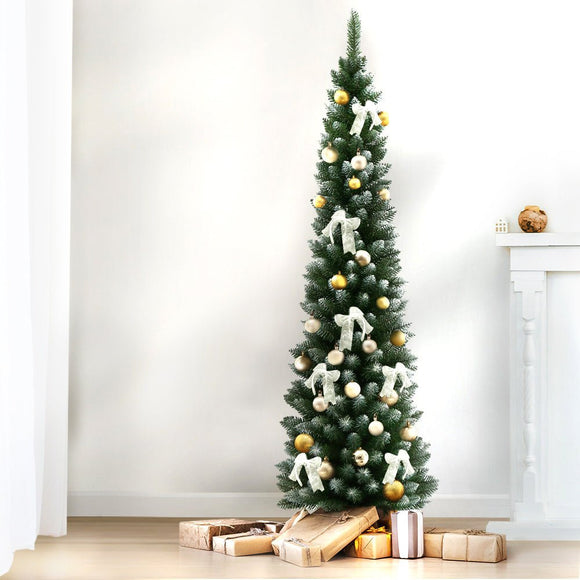 Jingle Jollys Christmas Tree 1.8m Xmas Tree Decorations Snowy 300 Tips - RnR Galore
